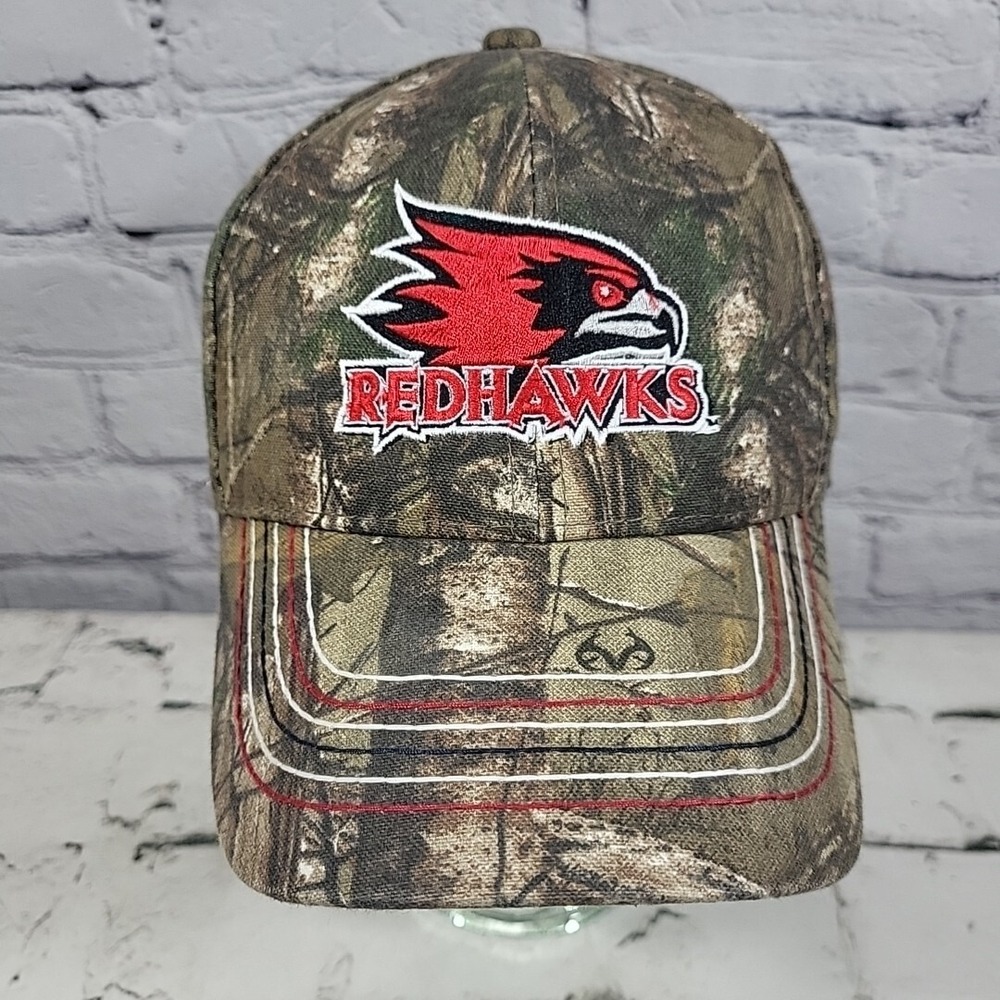 Southeast Missouri Redhawks Hat RealTree Camo Adjustable US Flag Patch Ball Cap